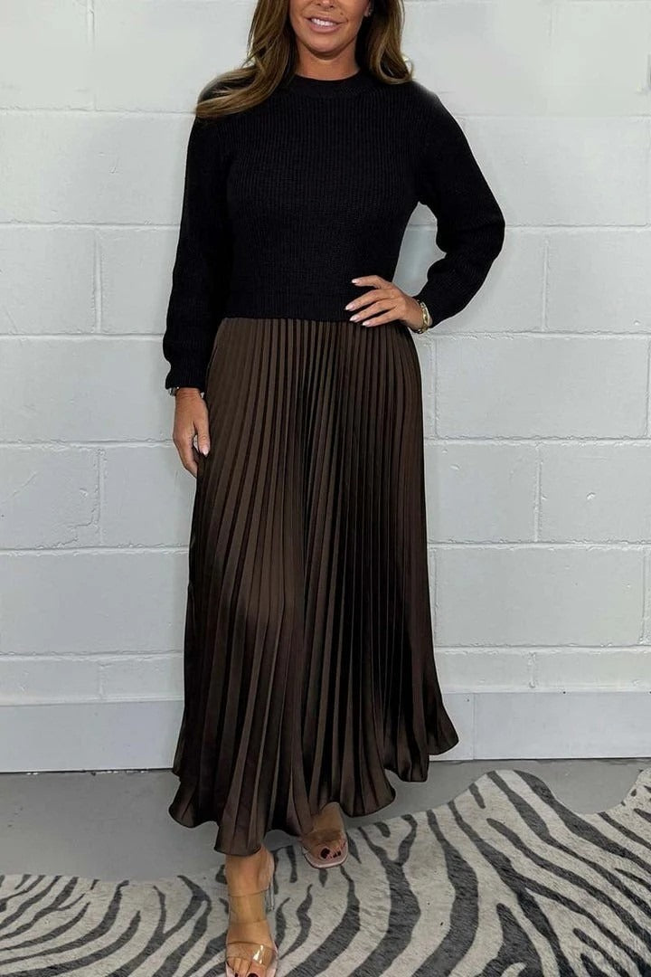 Claudia | Gonna Plissettata Maxi con Top Abbinato