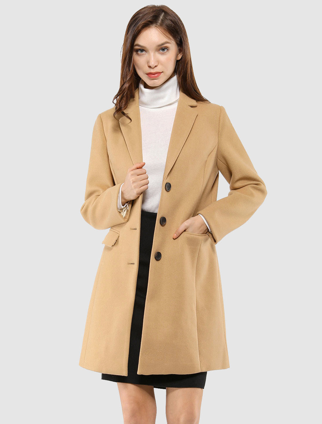 Marielle | Cappotto Classico in Lana con Collo
