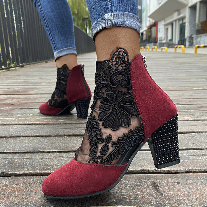 JOLIE™ - Stivali con Tacco e Pizzo Eleganti