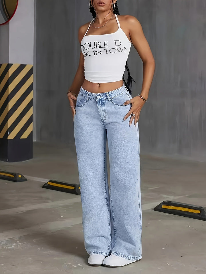 PHILIPPA™ - Jeans Trendy a Vita Alta