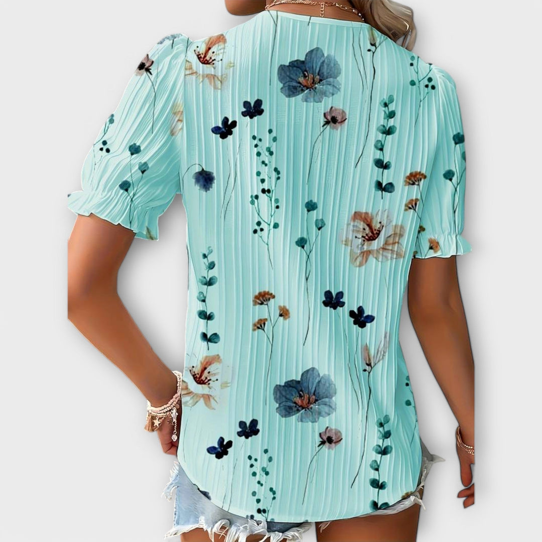 Emily - Blusa alla Moda con Collo Punta