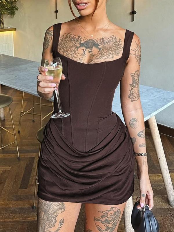 CRISELDA™ - Abito da festa mini corsetto arricciato sexy a lisca di pesce