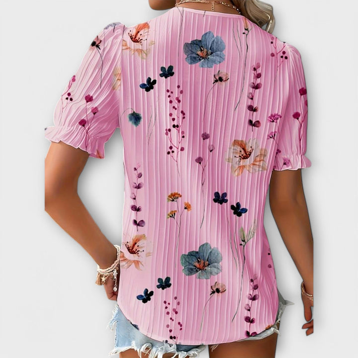 Emily - Blusa alla Moda con Collo Punta
