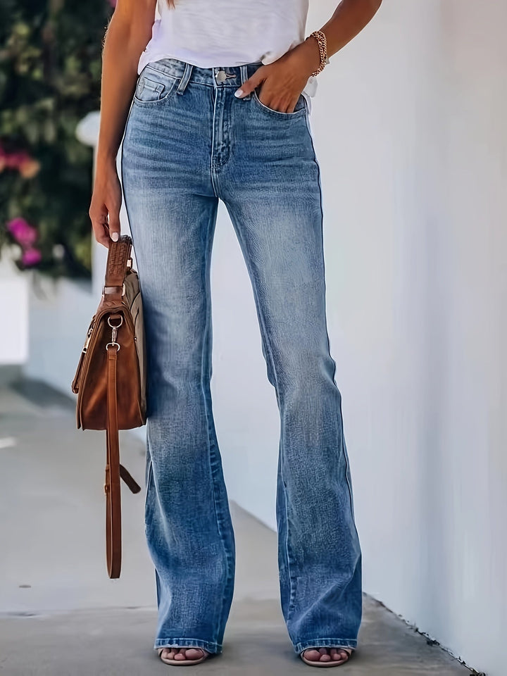 ESTELLE™ - Jeans Flare Classici a Vita Media