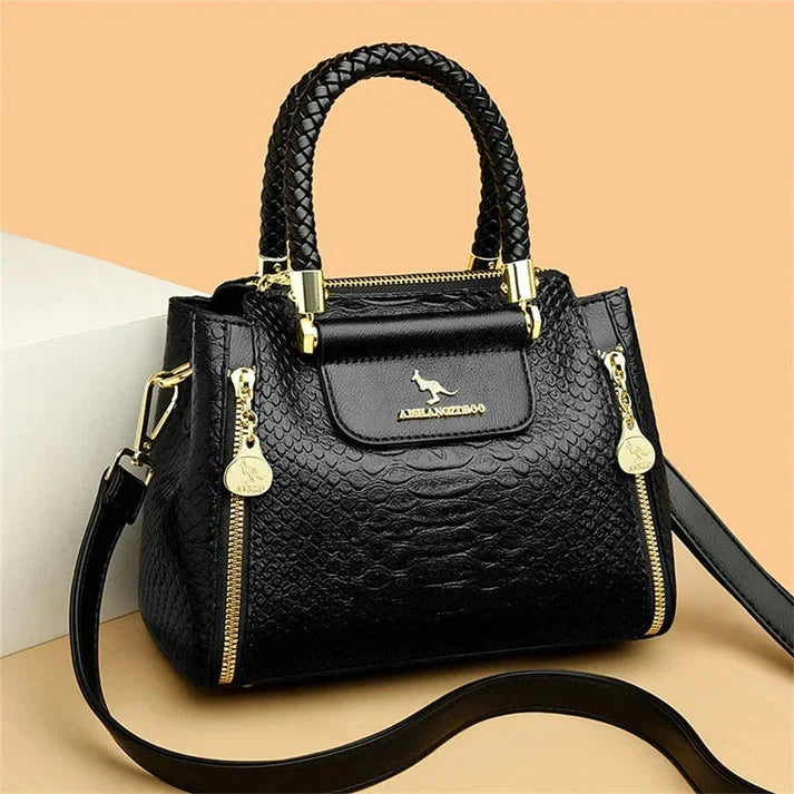 Adriana | Borsa Luxury in Ecopelle con Manico Intrecciato