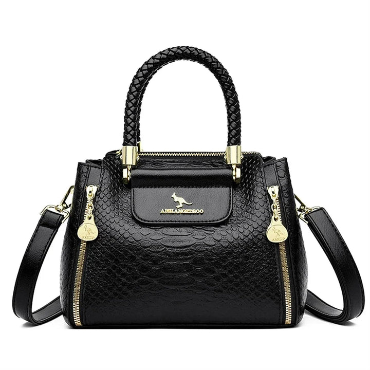 Adriana | Borsa Luxury in Ecopelle con Manico Intrecciato
