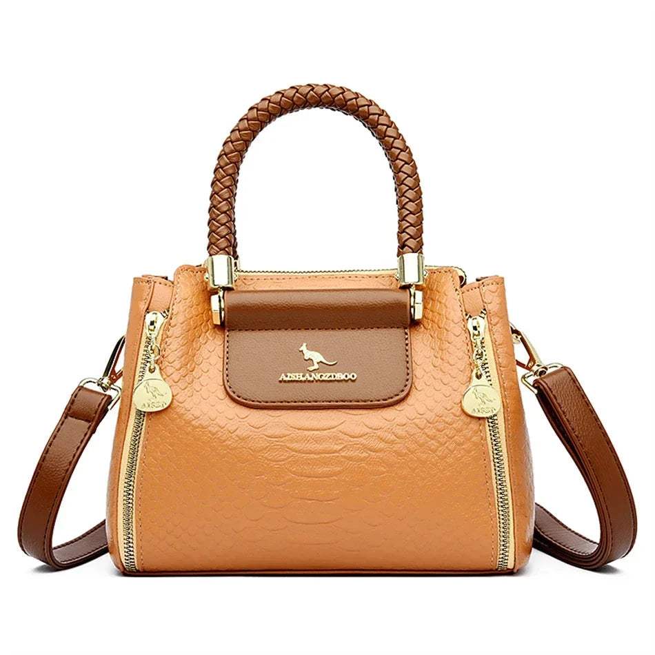 Adriana | Borsa Luxury in Ecopelle con Manico Intrecciato