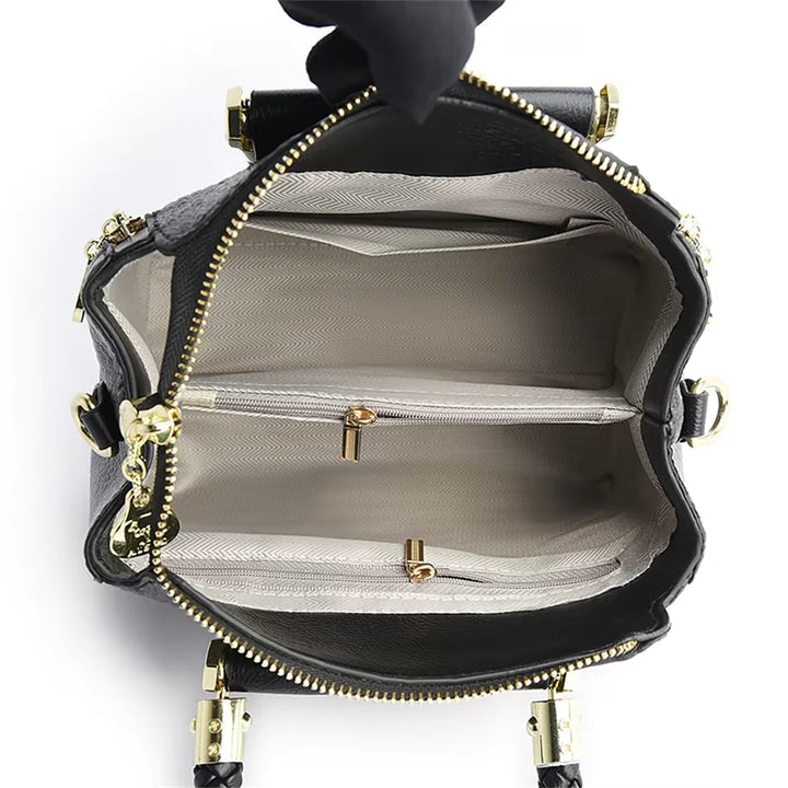 Adriana | Borsa Luxury in Ecopelle con Manico Intrecciato