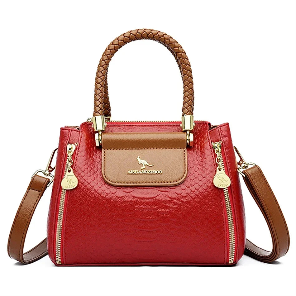 Adriana | Borsa Luxury in Ecopelle con Manico Intrecciato