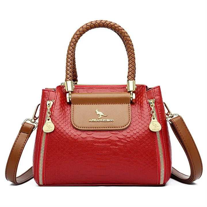 Adriana | Borsa Luxury in Ecopelle con Manico Intrecciato