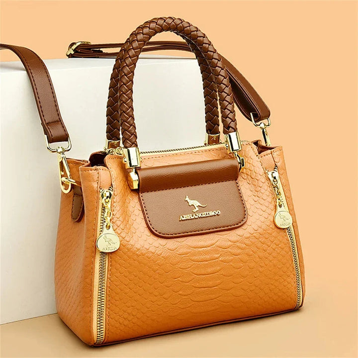Adriana | Borsa Luxury in Ecopelle con Manico Intrecciato