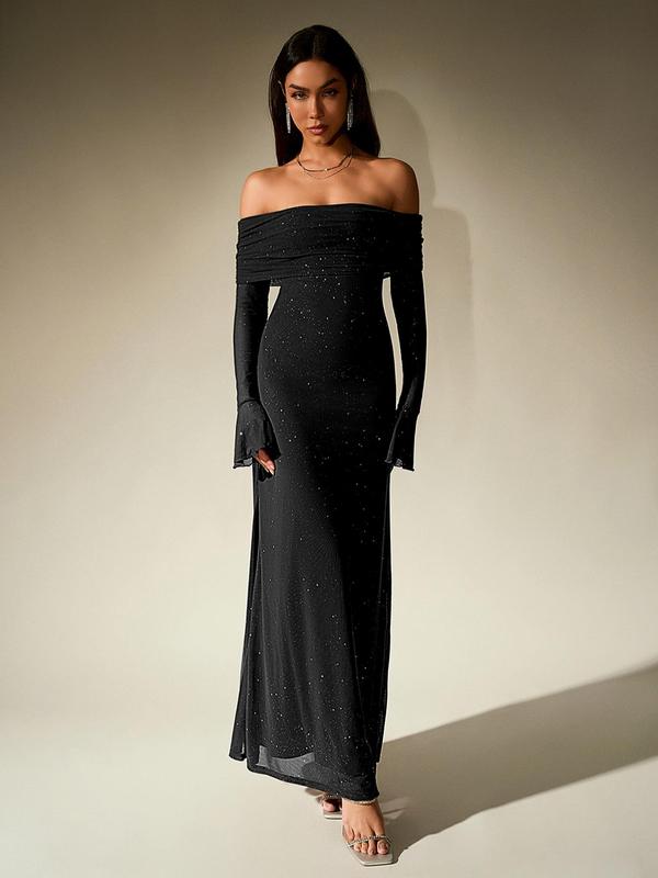 DARCIE™ - Abito da Sera Bodycon con Spalle Scoperte e Paillettes