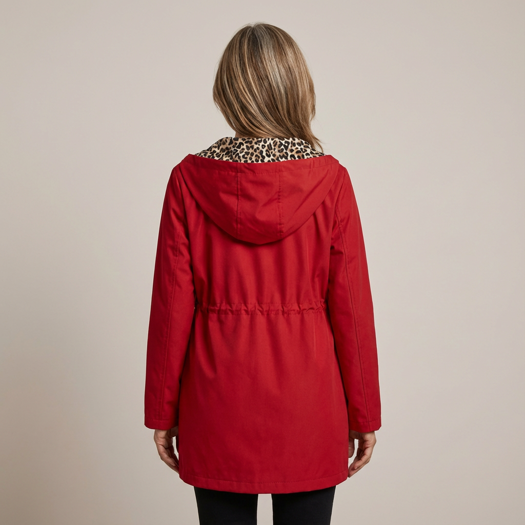 SOPHIA - Cappotto Reversibile con Stampa Leopardata