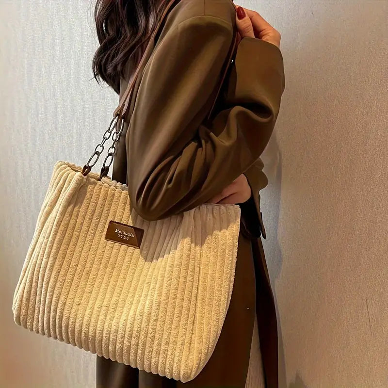 ORNA™ - Borsa a Spalla in Velluto a Corda