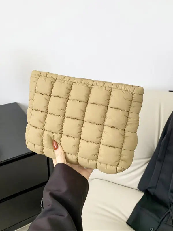 EMILY™ - Borsa da Viaggio in Tessuto Trapuntato di Grande Capacità con Cerniera Resistente