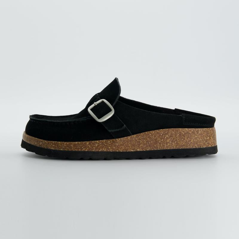 ELIZABETH™ - Zoccoli in Suede con Sottopiede in Sughero per Donna, Casual, Comodi, Slip-On