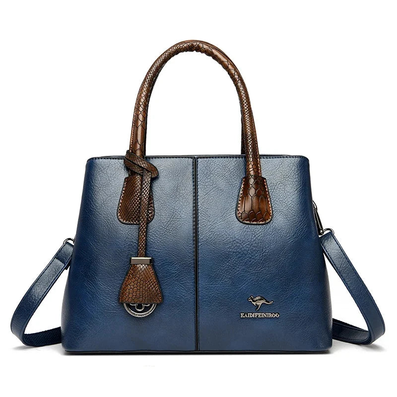Donatella | Borsa a Mano in Ecopelle con Manici Intrecciati