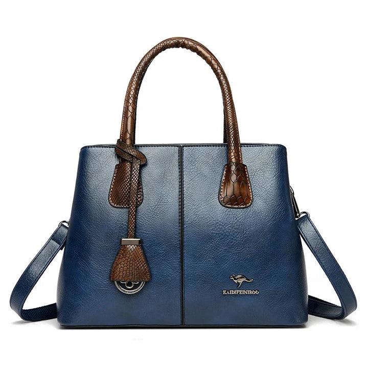 Donatella | Borsa a Mano in Ecopelle con Manici Intrecciati