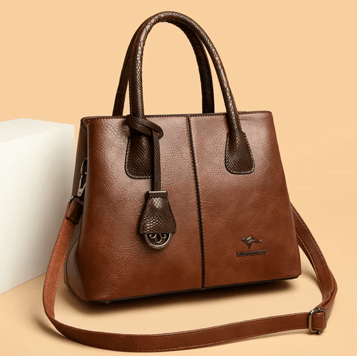 Donatella | Borsa a Mano in Ecopelle con Manici Intrecciati