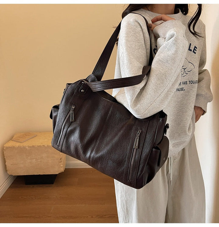 NOEMIE™ - Borsa a Spalla in Pelle Classica