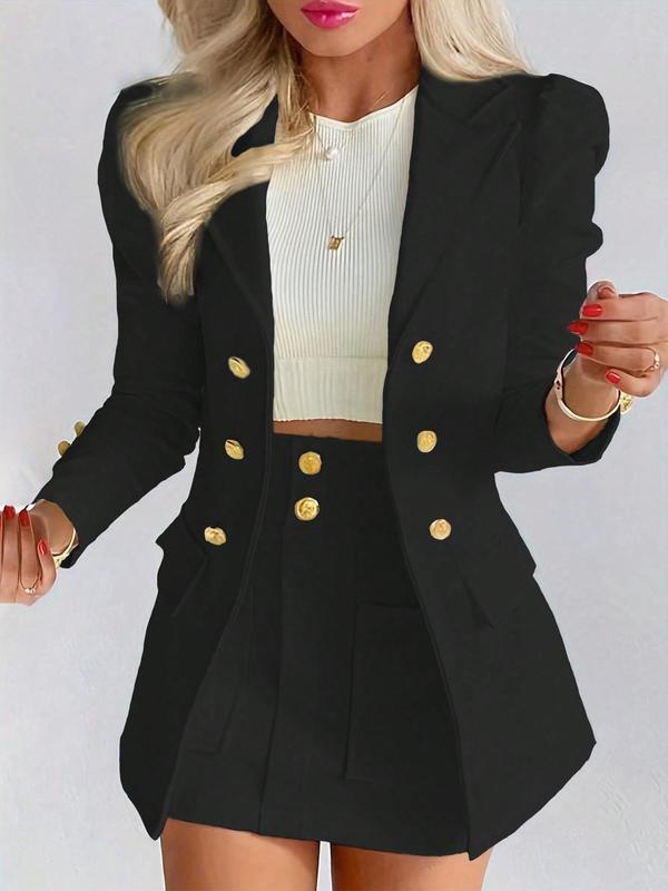 MAGDA™ - Set Blazer e Gonna Elegante a Due Pezzi per la Moda Invernale e Autunnale