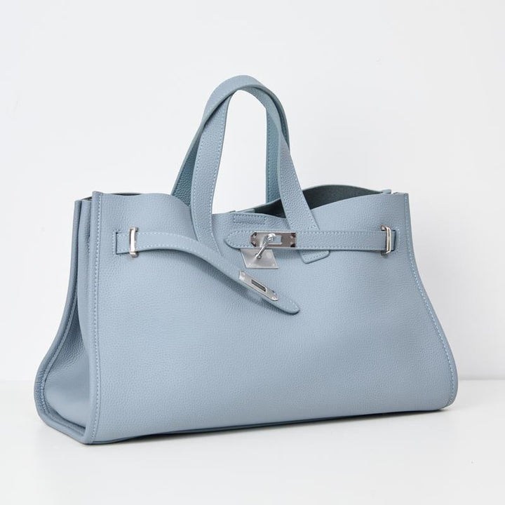 BEVERLEY™ - Borsa a Spalla in Vera Pelle di Mucca di Grande Capacità per Lavoro e Viaggi
