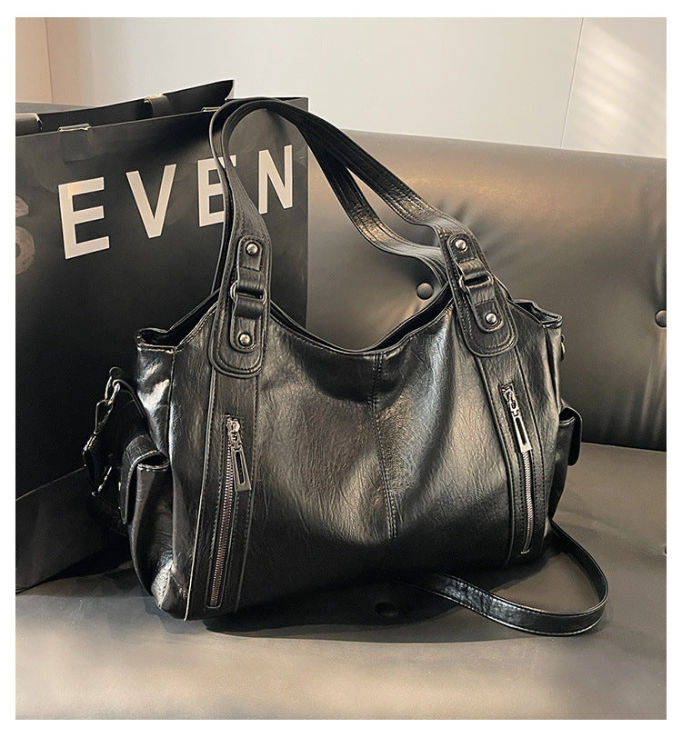 NOEMIE™ - Borsa a Spalla in Pelle Classica