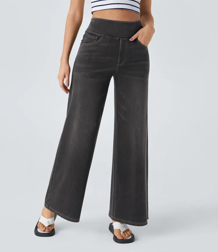 SOLÈNE™ - Jeans a gamba larga con vestibilità rilassata