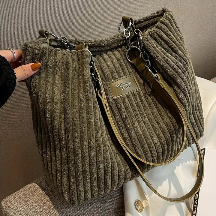 ORNA™ - Borsa a Spalla in Velluto a Corda
