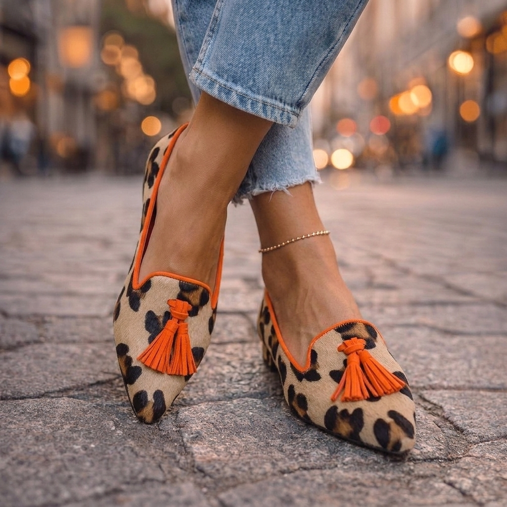 Evelina | Ballerine a punta con nappine