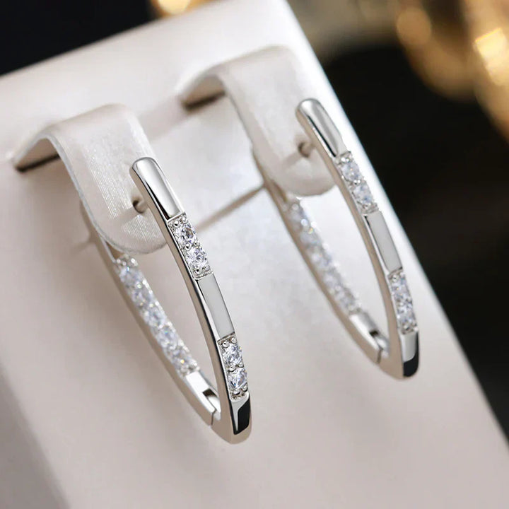 CLARITA™ - Orecchini Eleganti in Zirconia Dorata