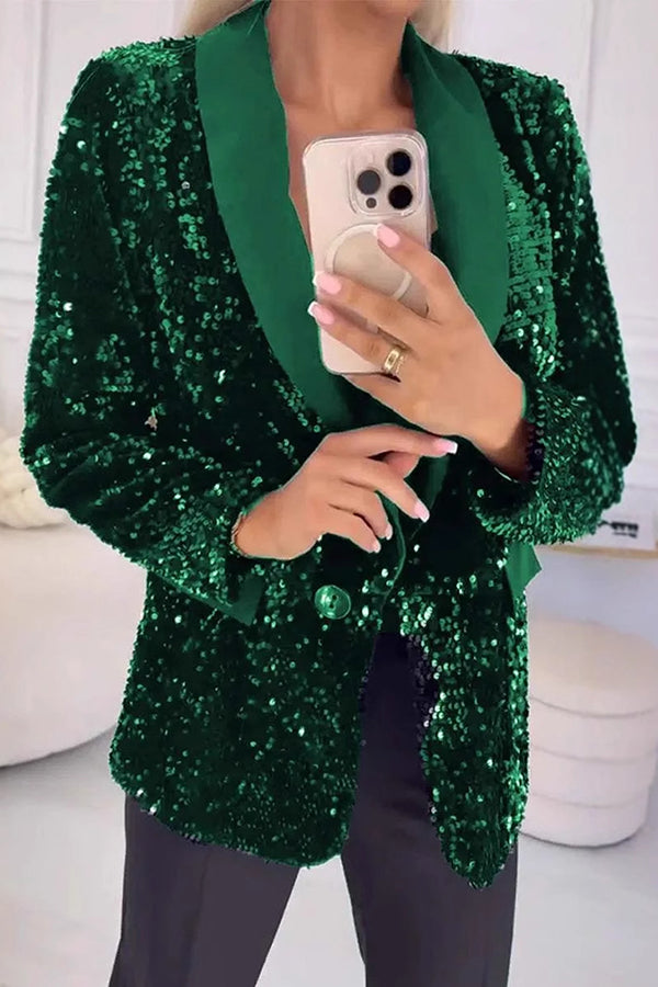 LUXARA™ - Blazer con Paillettes Luminoso