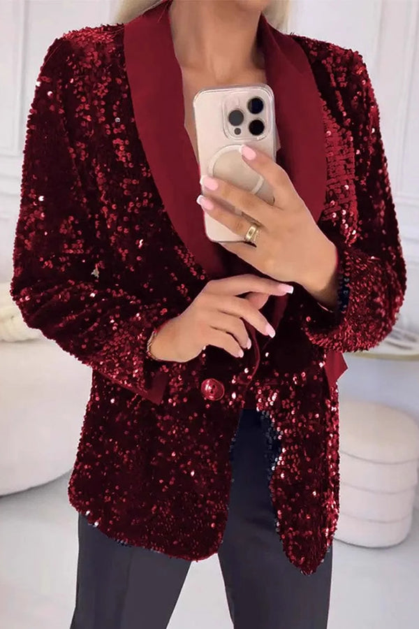 LUXARA™ - Blazer con Paillettes Luminoso