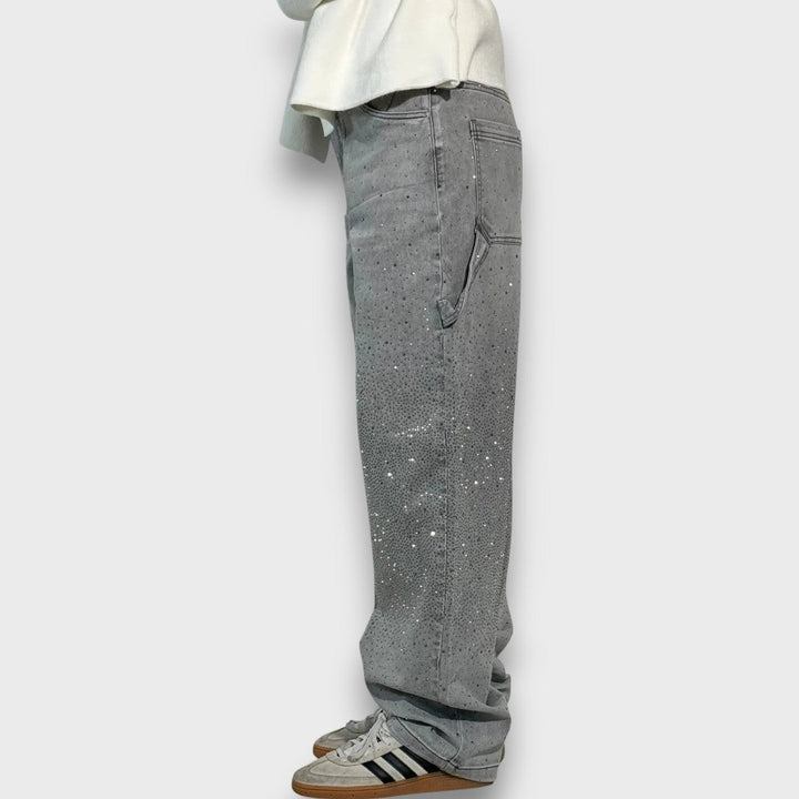 Nolene – Jeans con finitura scintillante e carattere urbano