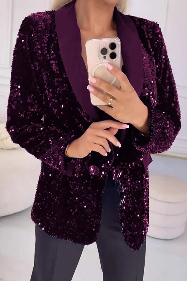 LUXARA™ - Blazer con Paillettes Luminoso