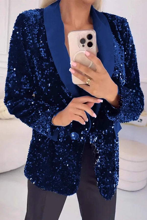 LUXARA™ - Blazer con Paillettes Luminoso