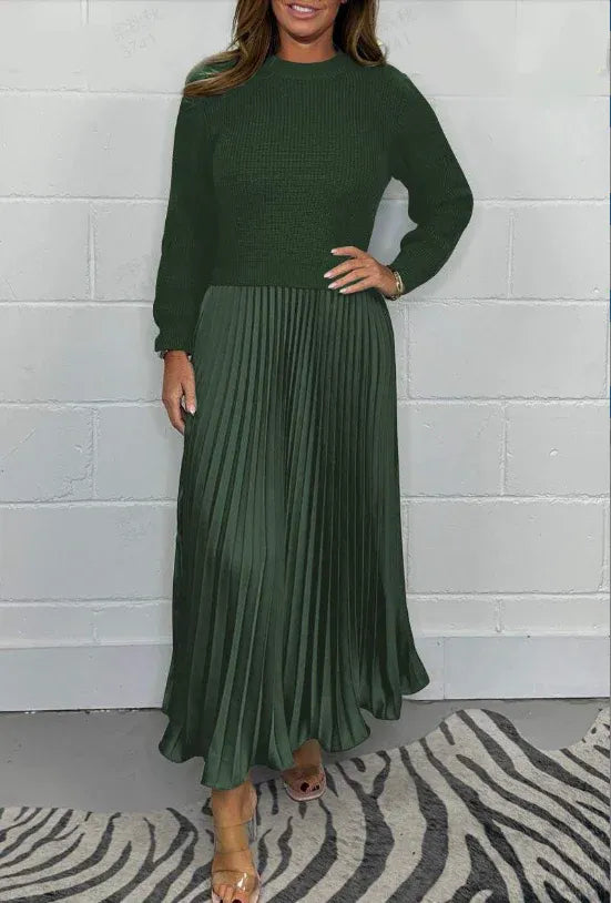 Claudia | Gonna Plissettata Maxi con Top Abbinato