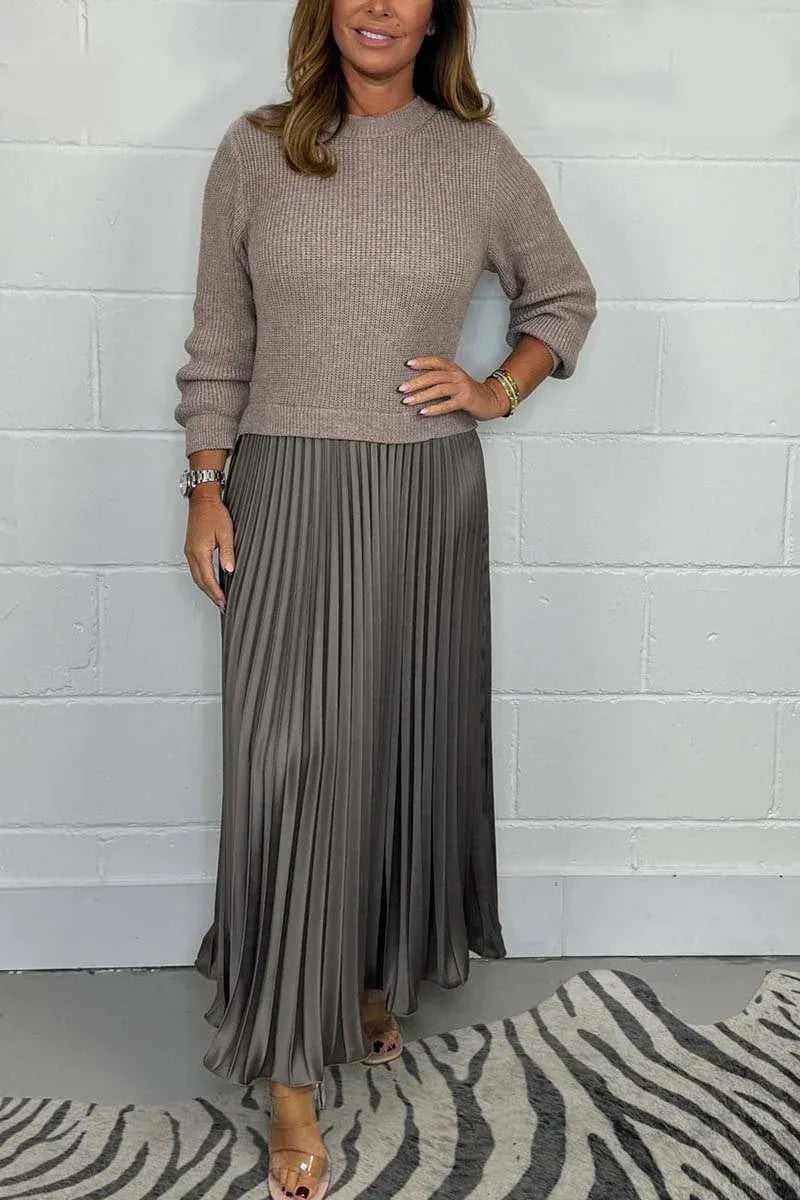 Claudia | Gonna Plissettata Maxi con Top Abbinato