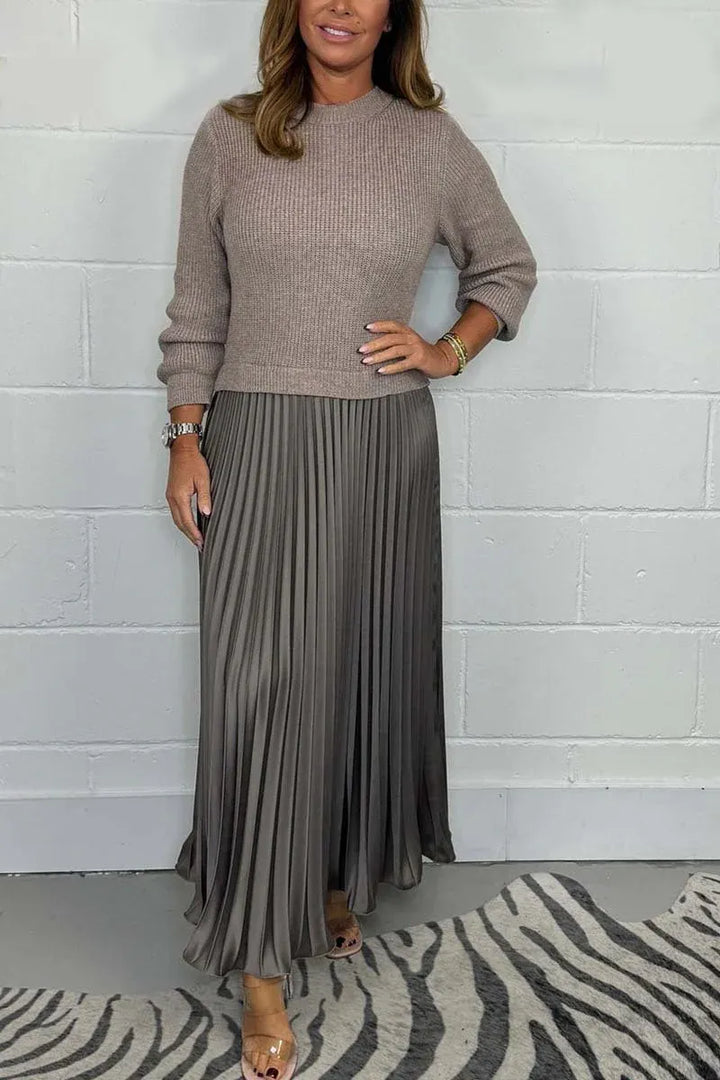 Claudia | Gonna Plissettata Maxi con Top Abbinato