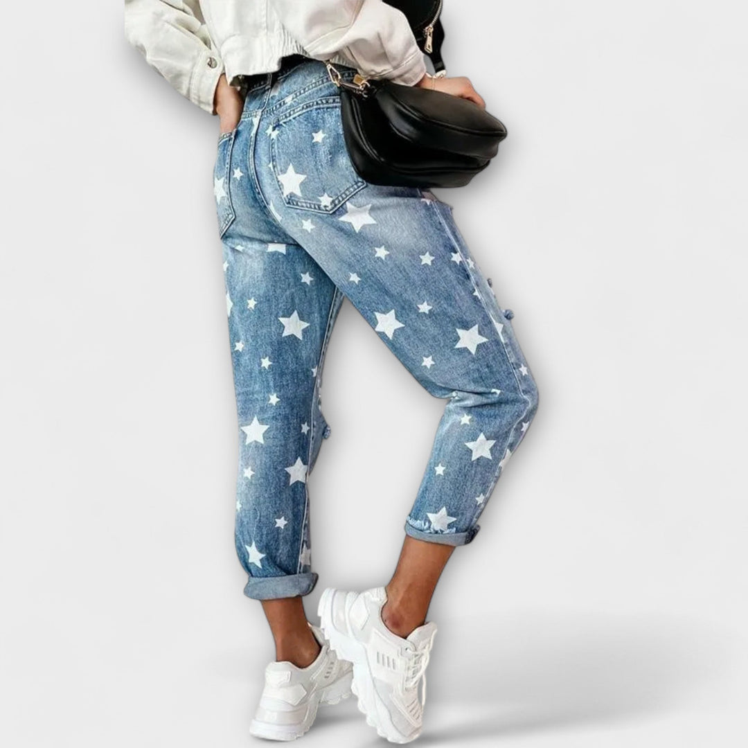Estari – Jeans rilassati con stampa a stelle
