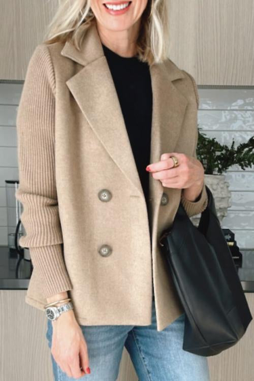 SORELLE™ - Blazer Elegante con Maniche a Maglia