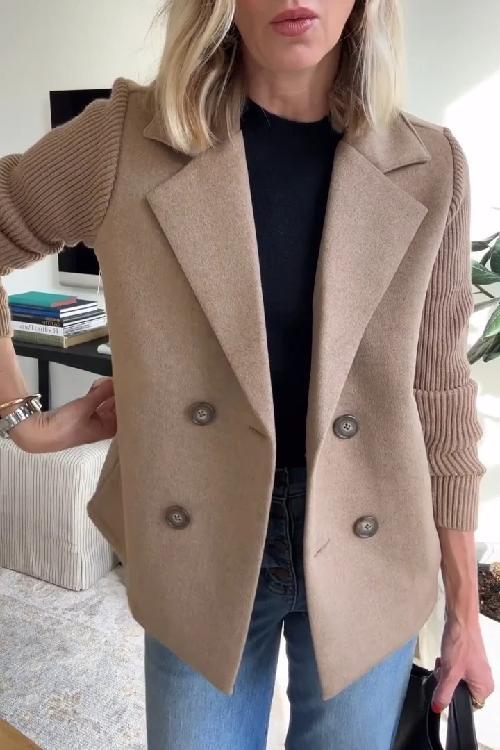 SORELLE™ - Blazer Elegante con Maniche a Maglia