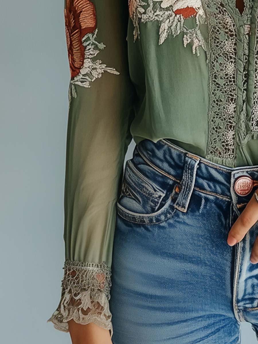 BOHEMIAN | Blusa con Stampa Floreale