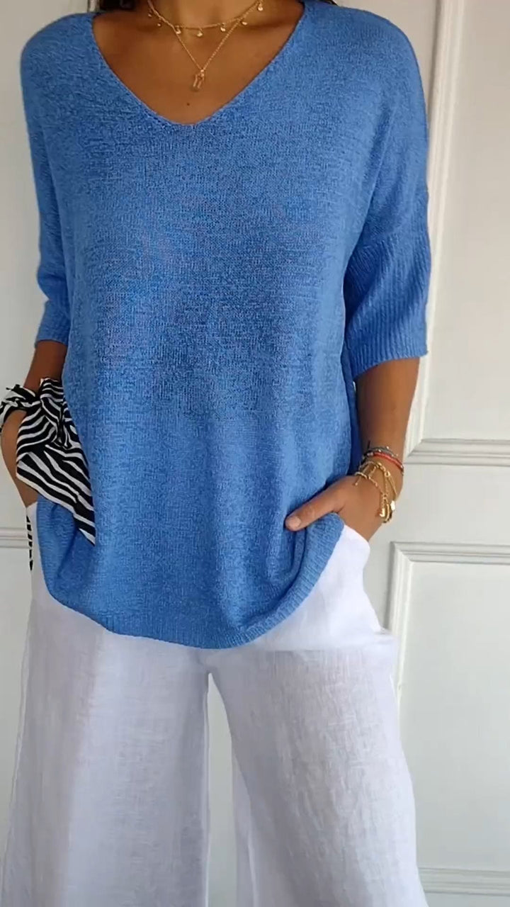 LAUREN™ - Top Casual con scollo a V