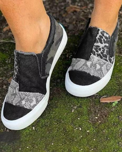 Quinny  | Scarpe in Tela con Stampa Leopardo Casual