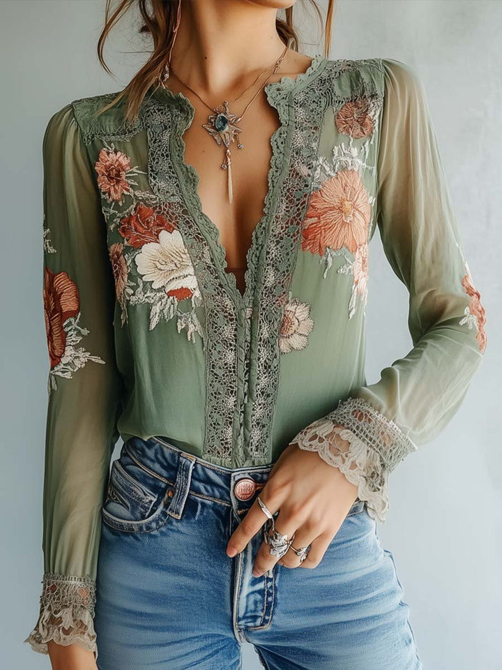 BOHEMIAN | Blusa con Stampa Floreale