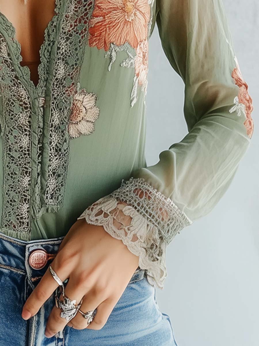 BOHEMIAN | Blusa con Stampa Floreale