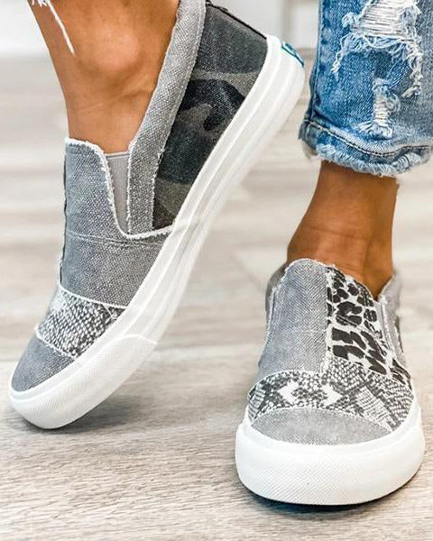 Quinny  | Scarpe in Tela con Stampa Leopardo Casual