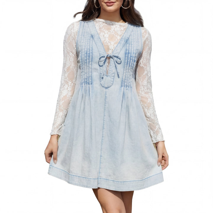 LAUREN™ – Abito Mini Senza Maniche con Scollo a V Ispirato al Vintage