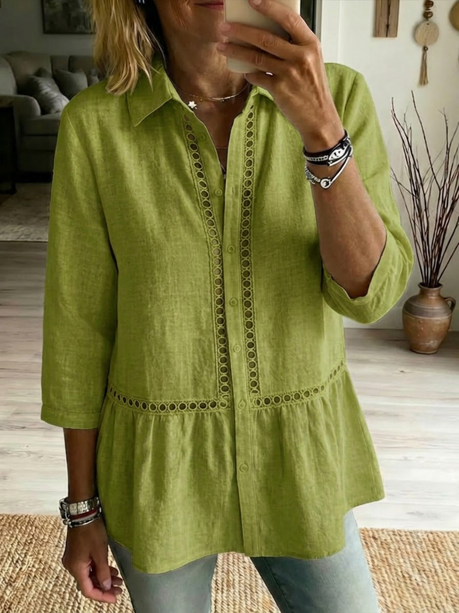 Marta | Camicia in Lino Traforato